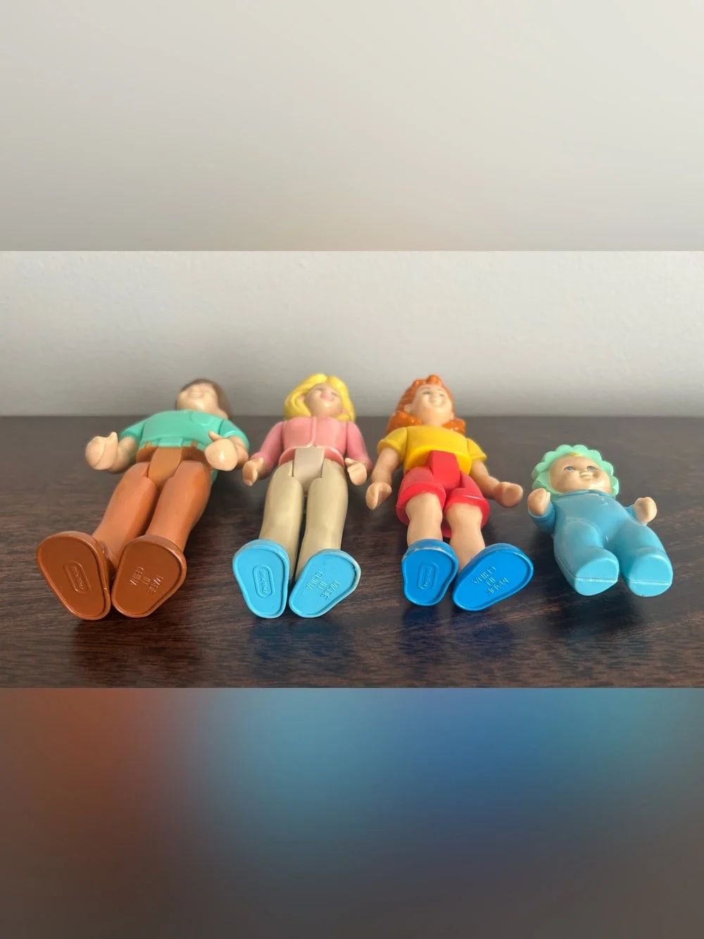 Vintage Little Tikes Grand Mansion Dollhouse figures: Dad, Mom, Daughter, Baby